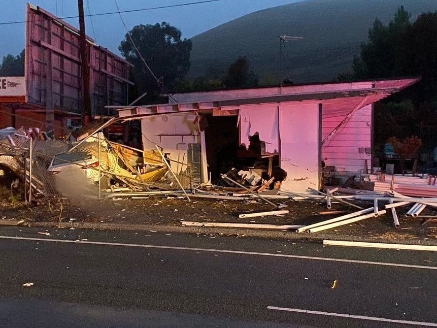 The building was not occupied when it was hit.