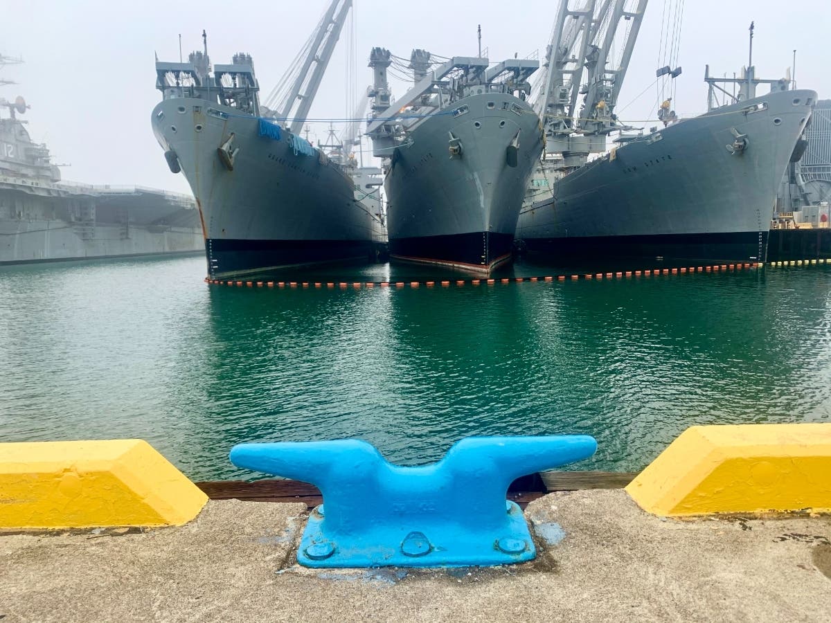 Anchored ships, Alameda, Calif.