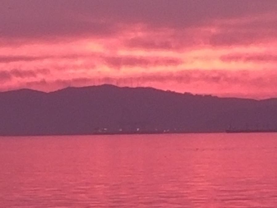 Sunset over San Francisco Bay. Photo take from Alameda, Calif.