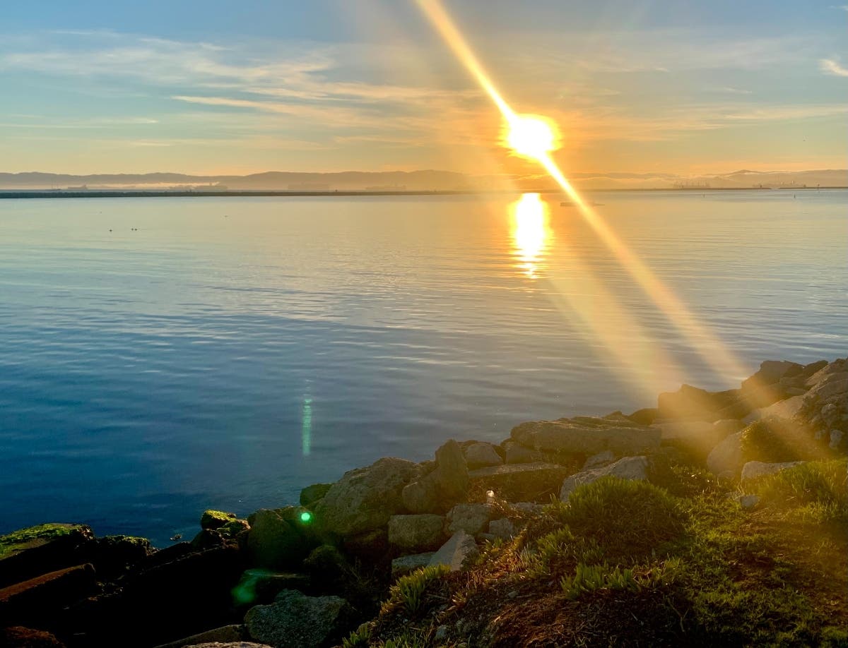 Sunset over San Francisco Bay. Photo taken from Alameda, Calif.