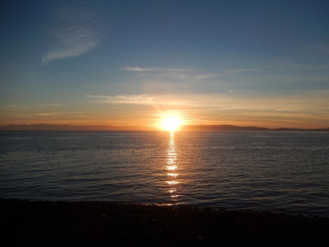 Sunset over San Francisco Bay. Photo take from Alameda, Calif.