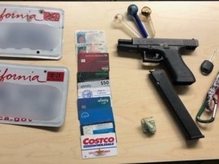 Items recovered from the stolen vehicle.
