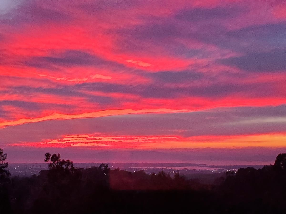Sunset over Oakland, Calif.