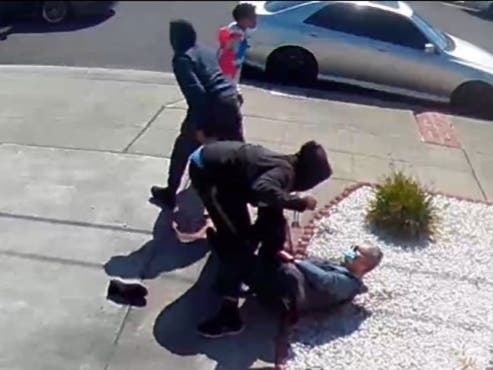 This is Saturday's attack on an 80-year-old Asian man.