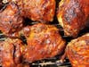 Meat on the grill at Lee Thomas' new home-based restaurant.  
