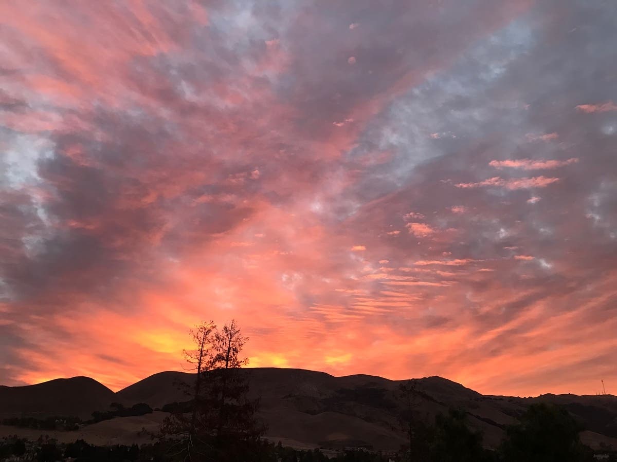 Predawn sky over Mission Peak, Fremont, Calif.