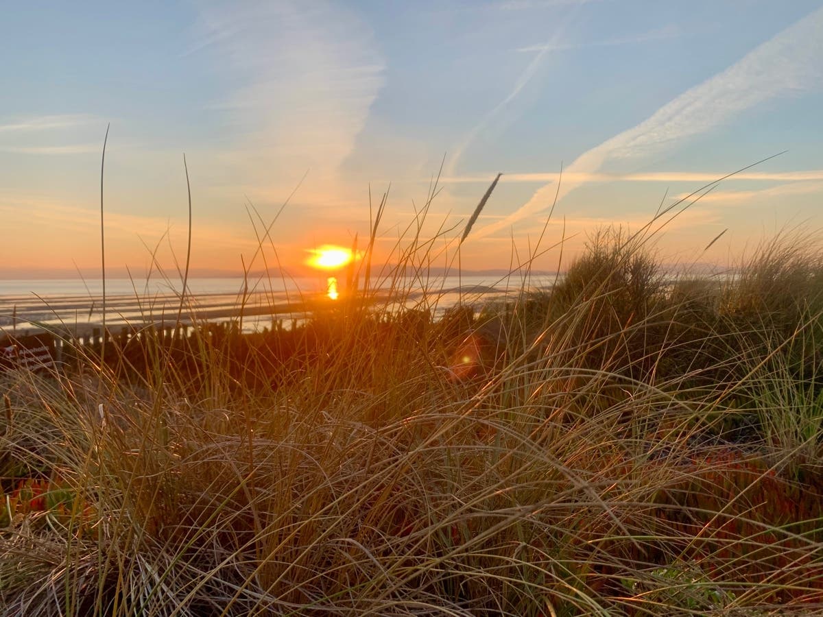Weekend sunset in Alameda, Calif.