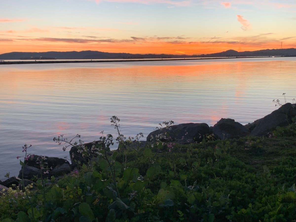Sunset over San Francisco Bay. Photo taken from Alameda, Calif.
