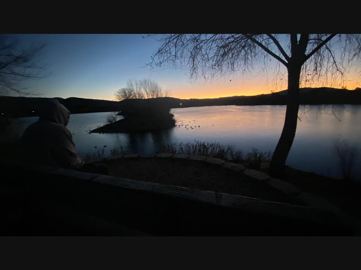 Quarry Lakes Regional Recreation Area in Fremont, Calif. on a cold, predawn morning in February.