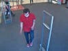 Accused thief at Target in January.