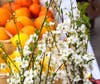 Flowers, lemons and oranges at the Farmers Market.