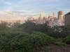 San Francisco at sunset from Ina Coolbrith Park.