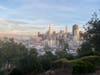 San Francisco at sunset from Ina Coolbrith Park.