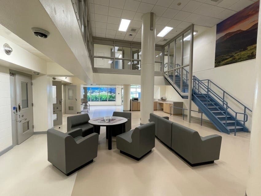 The module's design is meant to create a calm environment, reduce stress and be more conducive to therapy.