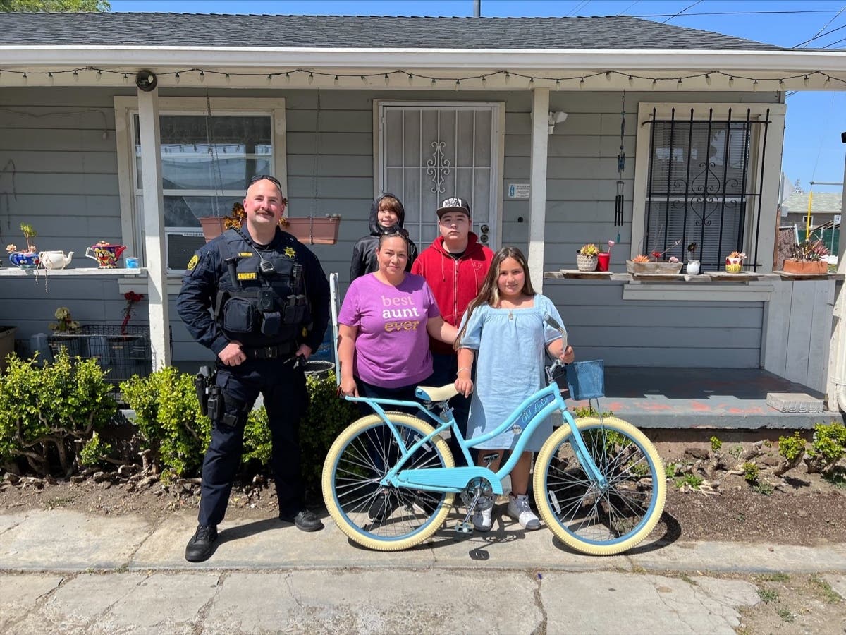 Detective Younan, the Rivera Family and a stolen bicycle that was returned to its rightful owner.
