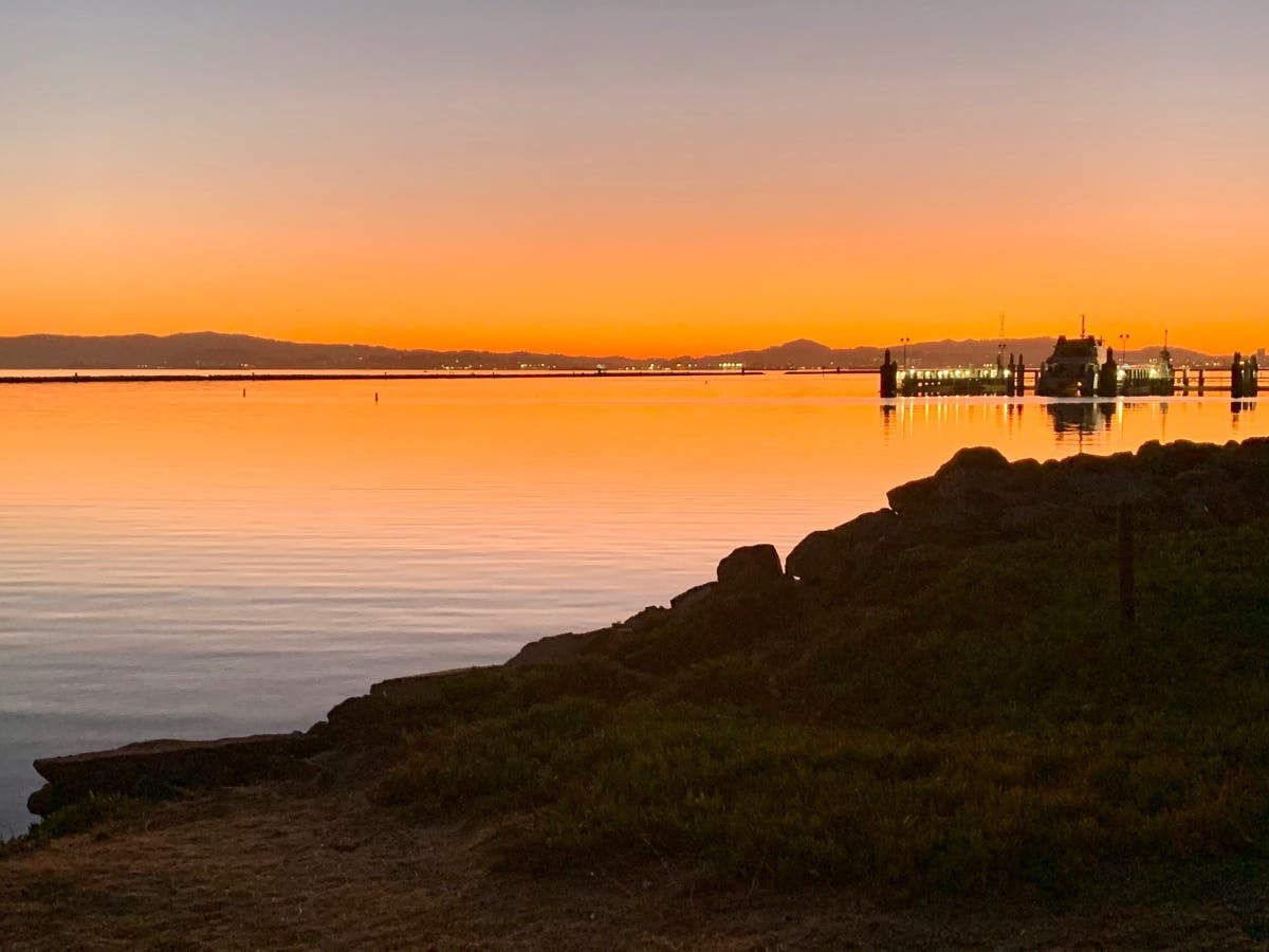 Predawn glow in Alameda, Calif.