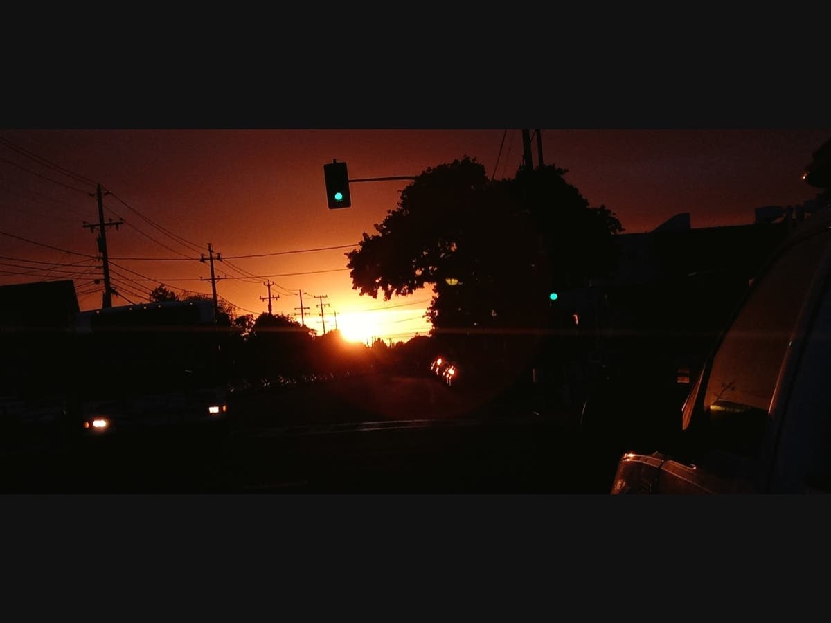 Sunset in Alameda, Calif.