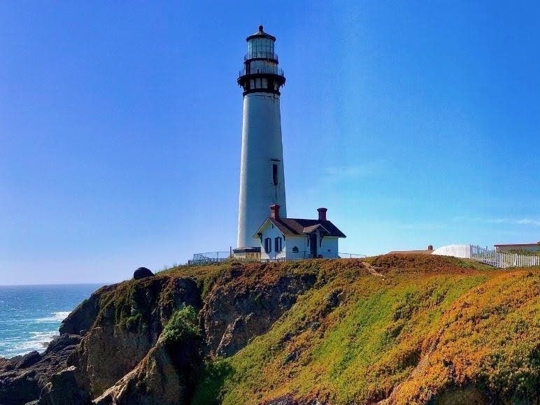 Pigeon Point Lighthouse, San Mateo County Coastline, Calif.