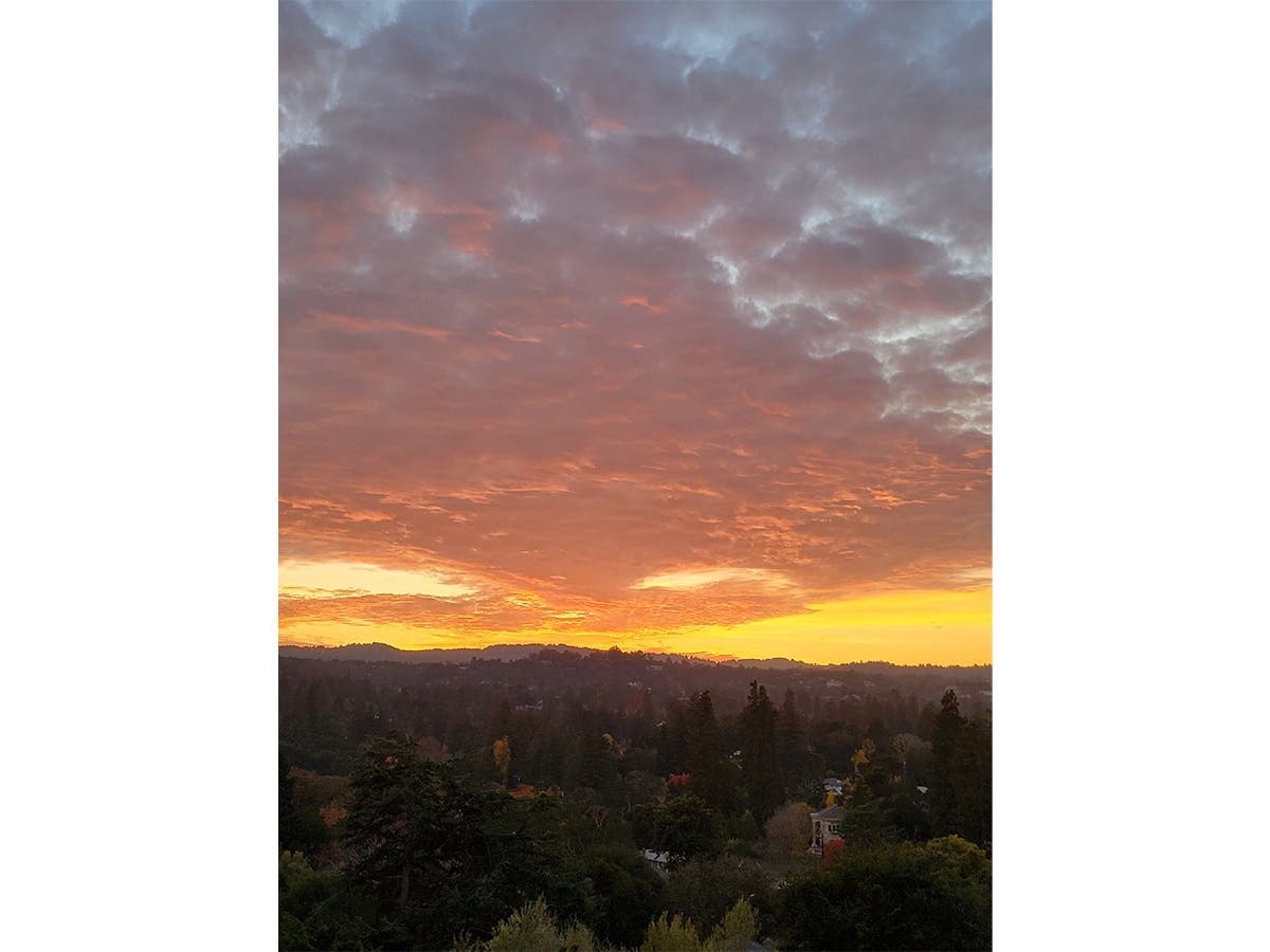 Twilight clouds over San Mateo, Calif. 