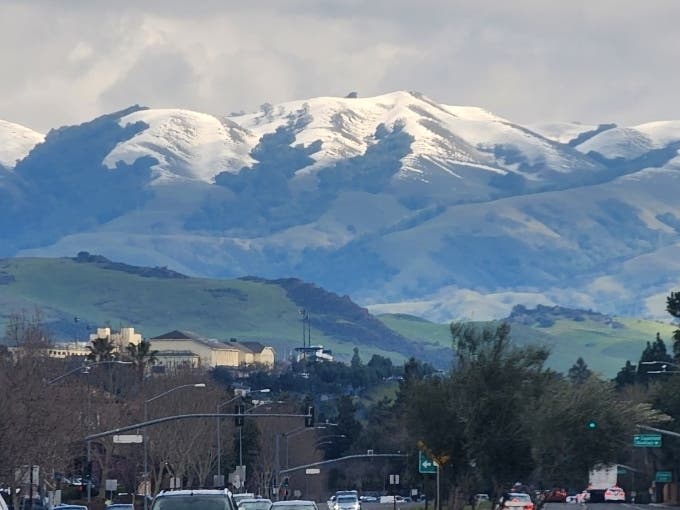 Looking toward Mount Hamilton from San Jose, California.