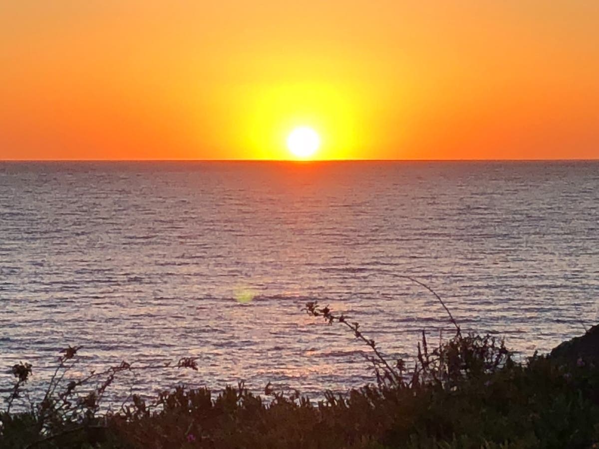 Sunset off the Central California Coast.
