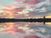 Sunset at Quarry Lakes Regional Recreation Area in Fremont, Calif.