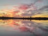 Sunset at Quarry Lakes Regional Recreation Area in Fremont, Calif.