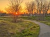 A February sunset in Orchard Park.