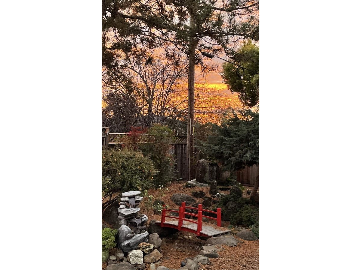 Suburban sunset in Fremont, Calif.