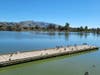 A dock in Lake Elizabeth at Central Park in Fremont, Calif.