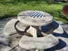 A chess/checkers table at Central Park in Fremont, Calif.