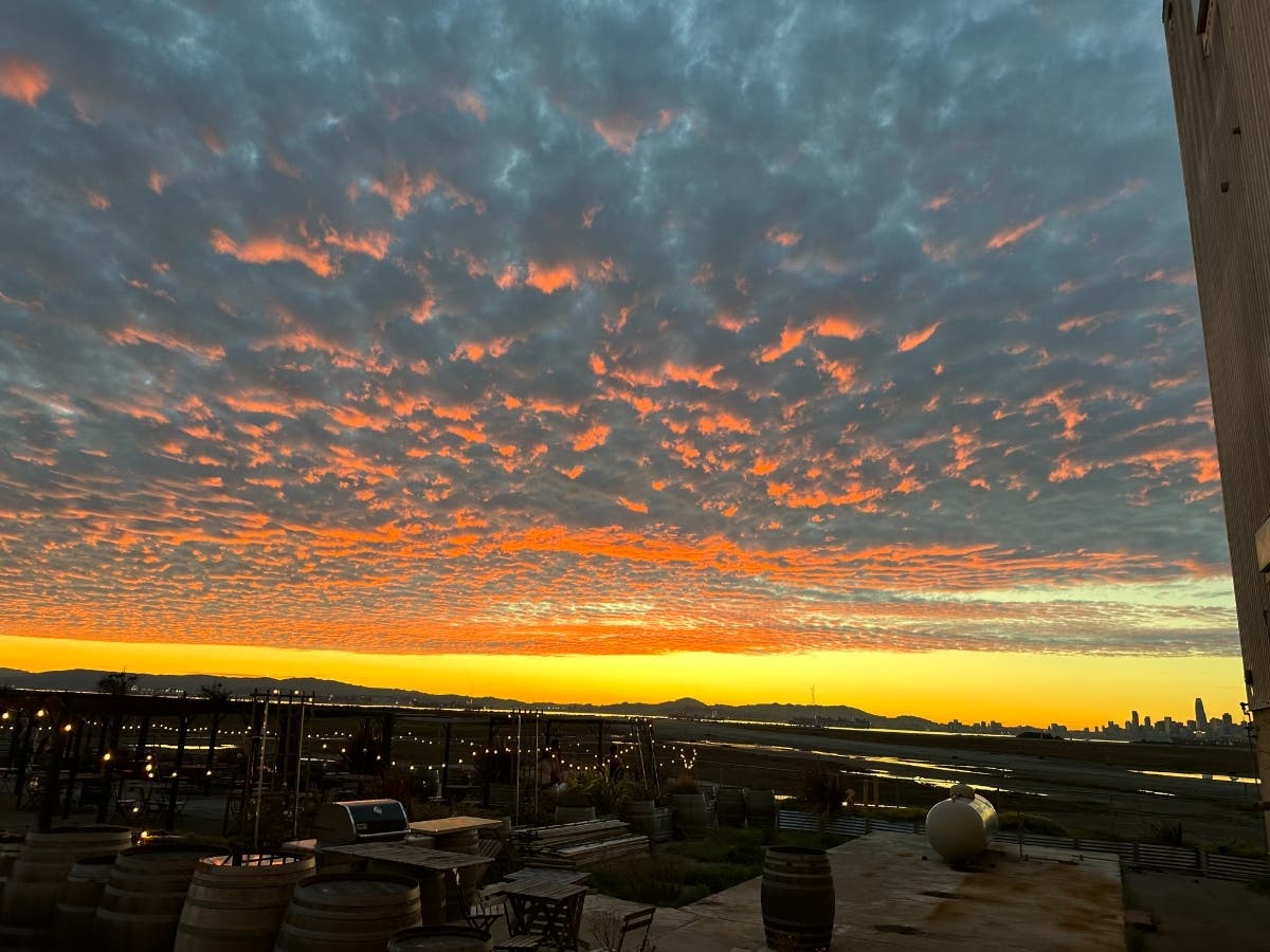 Beautiful sunset at Alameda, Calif.