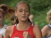 Sophomore Calista Cacciatore on her way to tying her personal best time at the Wingfoot XC Classic in the girls varsity race.