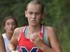 Freshman Ivy Rindt on her way to a 12th place finish in the Freshman girls race at the Wingfoot XC Classic.