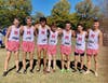 The Milton Eagles boys state team just before the start of the GHSA 7A State Meet