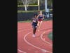 Leelah Dennis runs on the Lady Eagles 3rd place 4x800m relay