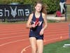Megan Stechschulte runs the 4x800m relay for the 3rd place Lady Eagles