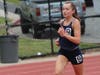 Junior Farrah Frith on her way to the school record & race victory in the mile (5:15.23)