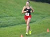 Junior Ella Grace Malcom (1st-21:48) approaches the 2-mile mark on the way to victory at the Milton HS Cross Country Time Trial Meet.