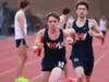The boys 4x800m relay also were region champions. Senior Brandon Sevel (r) just handed off to the anchor leg junior Luke Erbey (l) to bring the team to the victory.