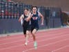 Junior & school record holder Andrew Sirras on his way to winning the region title in the 400m.