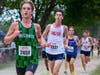 Milton senior Jace Kasteler just before 2-miles at the Wendy's Classic XC meet in Charlotte, NC
