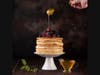 Pancakes, berries, honey, stack, cake, pastry, breakfast, butter, dessert, recipe, cake, sugar, powder, raspberry, blueberries, blackberries