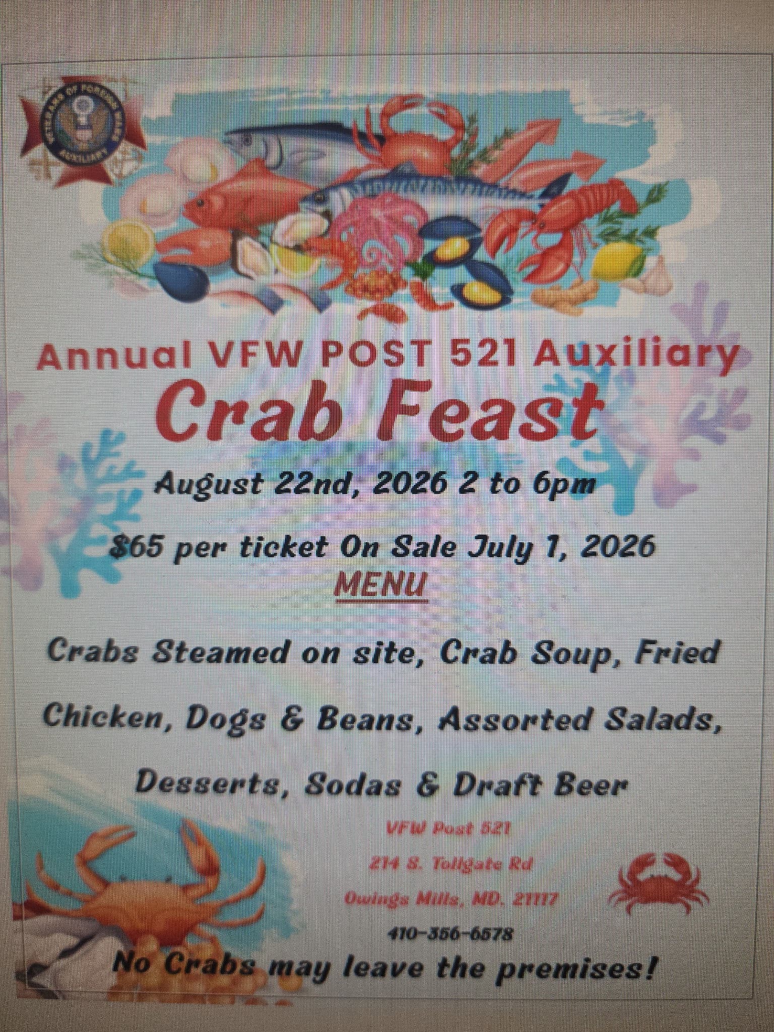 Auxiliary Crab Feast
