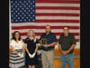 L to R: Kennesaw Mountain DAR Members Brenda Harris, Brenda King, Vulcan Materials Plant Manager Joe Givens, and Shop Manager David Strickland 