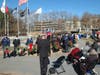 Mayor Lt. Derek Easterling, USN (ret.), paying respects to the city of Kennesaw wreath and all branches of the service