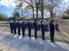 JROTC cadets carrying the ceremonial wreaths, paying respects to all branches of the military 
