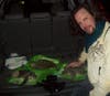 Rosiello with rescued sea turtles
