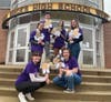 Members of the cast with the Gnomes