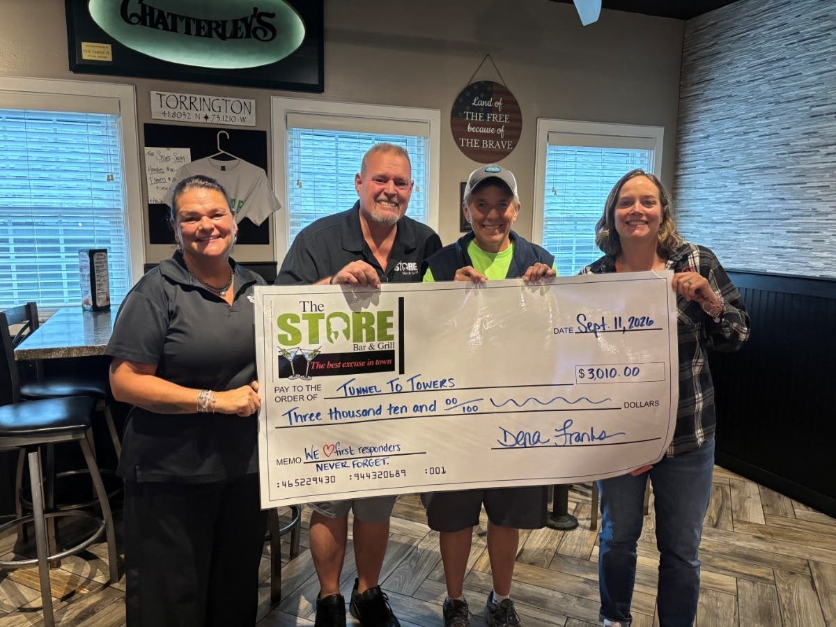 The Store Bar & Grill in Torrington, CT recently raised $3,010 for the Tunnel to Towers Foundation during its 2nd Annual Charity Chicken Wingfest, which commemorated the family eatery’s third business anniversary.  
